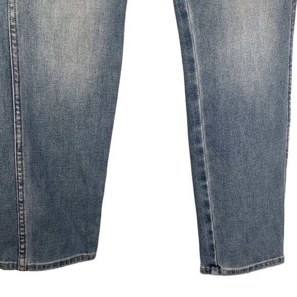Sculpt OP Straight Leg High-Rise Denim Jeans Rhinestone Button Closure - Picture 8 of 12